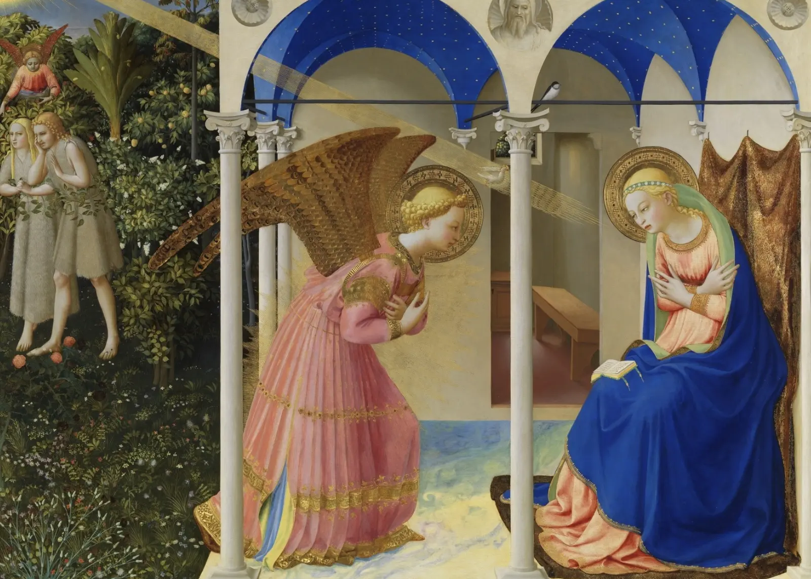 Fra Angelico, Zwiastowanie, ok. 1430–1432 — obraz przed Kursem Historii Sztuki